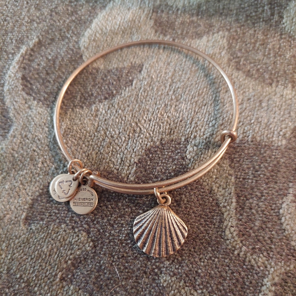 Alex and Ani Seashell Goldtone Bracelet